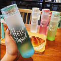 Custom 2020 New Colour 500ml Insulated Portable Reusable Water Bottle Borosilicate Drinking Glass Water Bottle with Lid